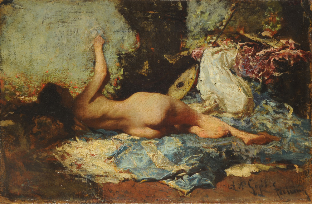 Mariano Fortuny, Odalisca, 1865, Museo Nacional de Bellas Artes de Buenos Aires, 21 x 32,5 cm.